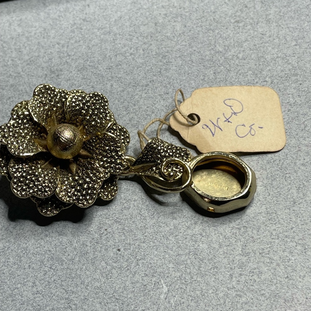 Whiting & Davis Designer Factory Wall Example MCM Watch Pin Brooch NOS NWT ID